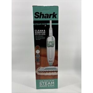 Brand New Shark S1000 Steam Mop with 2 Machine Washable Dirt Grip Pads - White
